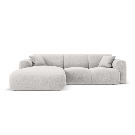 Nolio 4-Sitzer Ecksofa, Linke Seite, aus Chenille in Hellgrau (Haga 06), 260x170x72 cm von Cosmopolitan Design – Bild 1