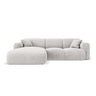 Nolio 4-Sitzer Ecksofa, Linke Seite, aus Chenille in Hellgrau (Haga 06), 260x170x72 cm von Cosmopolitan Design – Bild 1