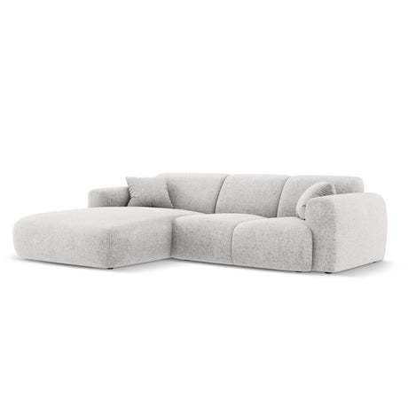 Nolio 4-Sitzer Ecksofa, Linke Seite, aus Chenille in Hellgrau (Haga 06), 260x170x72 cm von Cosmopolitan Design – Bild 4