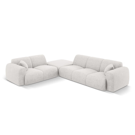Nolio 4-Sitzer Ecksofa, Linke Seite, aus Chenille in Hellgrau (Haga 06), 315x250x72 cm von Cosmopolitan Design – Bild 1