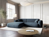 Nolio 4-Sitzer Ecksofa, Linke Seite, aus Chenille in Königsblau (Haga 86), 235x170x72 cm von Cosmopolitan Design – Bild 2