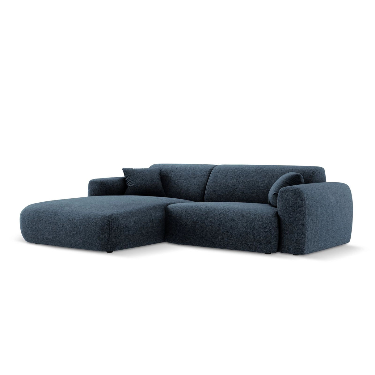 Nolio 4-Sitzer Ecksofa, Linke Seite, aus Chenille in Königsblau (Haga 86), 235x170x72 cm von Cosmopolitan Design – Bild 4