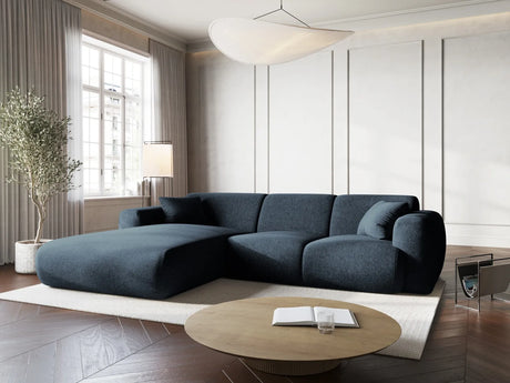 Nolio 4-Sitzer Ecksofa, Linke Seite, aus Chenille in Königsblau (Haga 86), 260x170x72 cm von Cosmopolitan Design – Bild 2