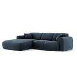 Nolio 4-Sitzer Ecksofa, Linke Seite, aus Chenille in Königsblau (Haga 86), 260x170x72 cm von Cosmopolitan Design – Bild 4