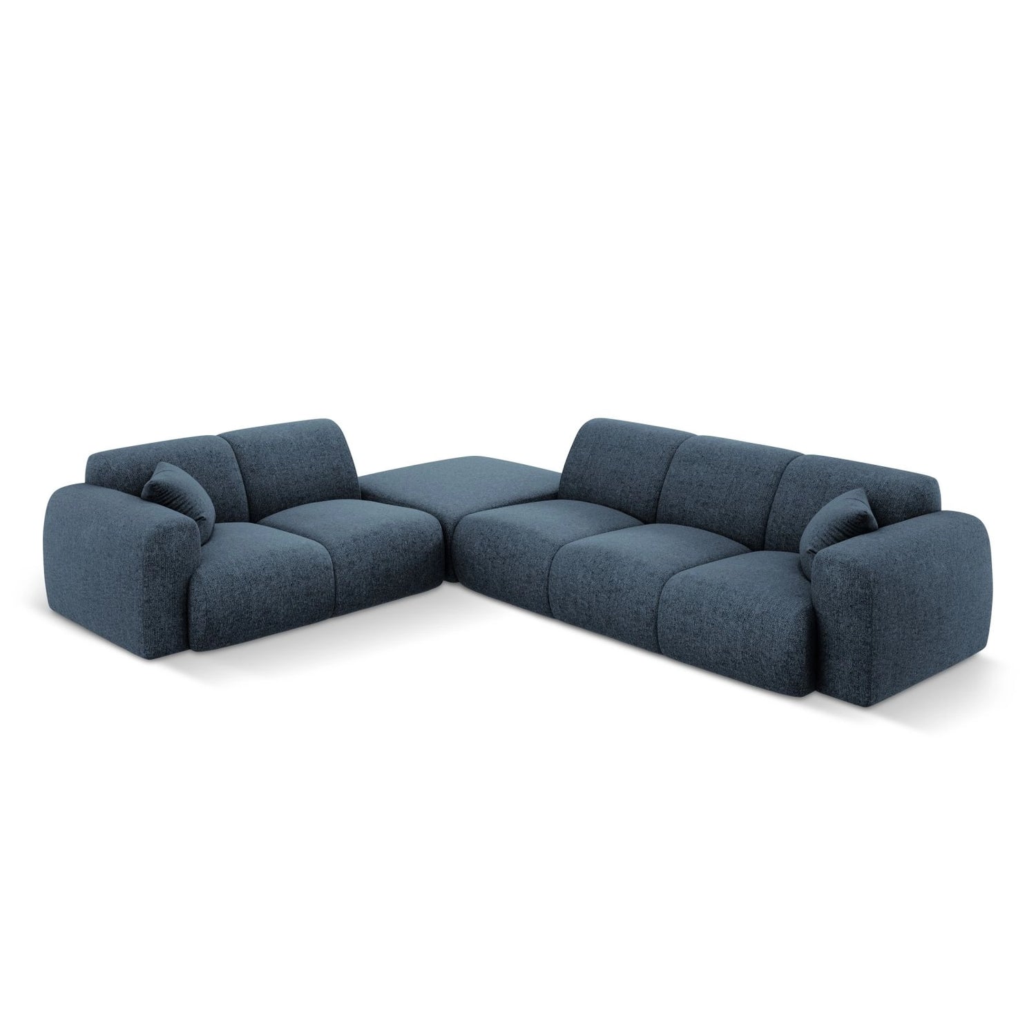 Nolio 4-Sitzer Ecksofa, Linke Seite, aus Chenille in Königsblau (Haga 86), 315x250x72 cm von Cosmopolitan Design – Bild 1