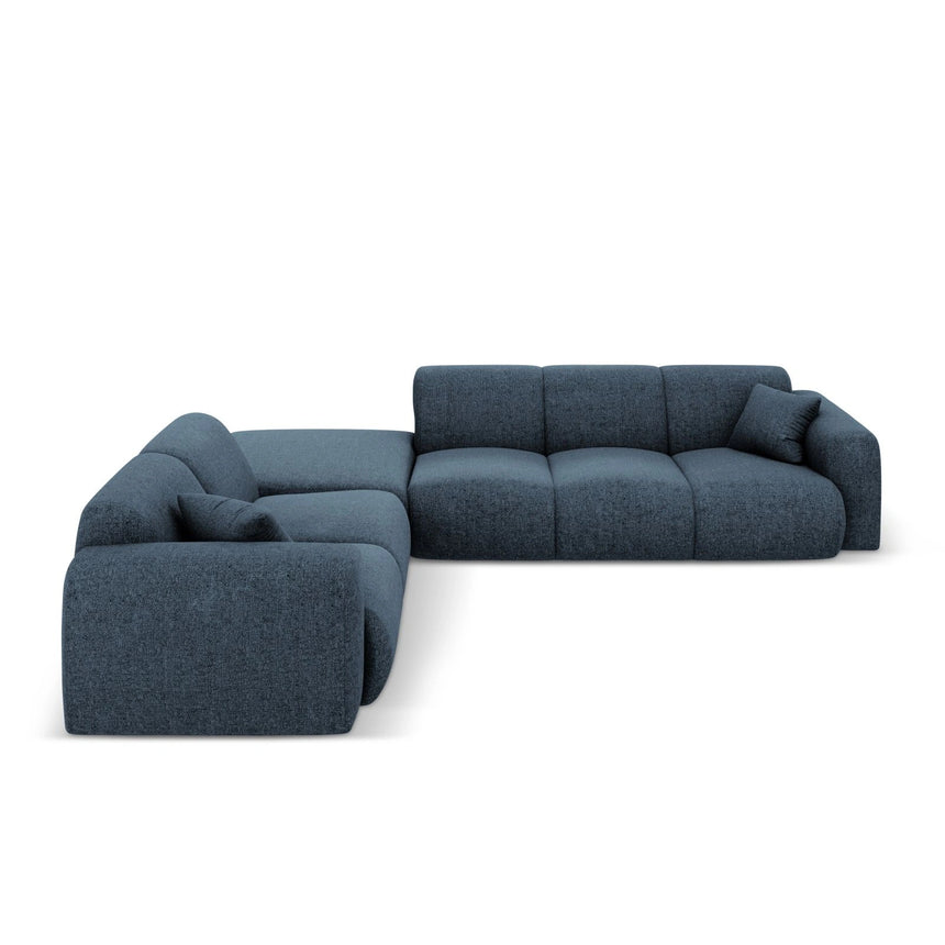 Nolio 4-Sitzer Ecksofa, Linke Seite, aus Chenille in Königsblau (Haga 86), 315x250x72 cm von Cosmopolitan Design – Bild 4