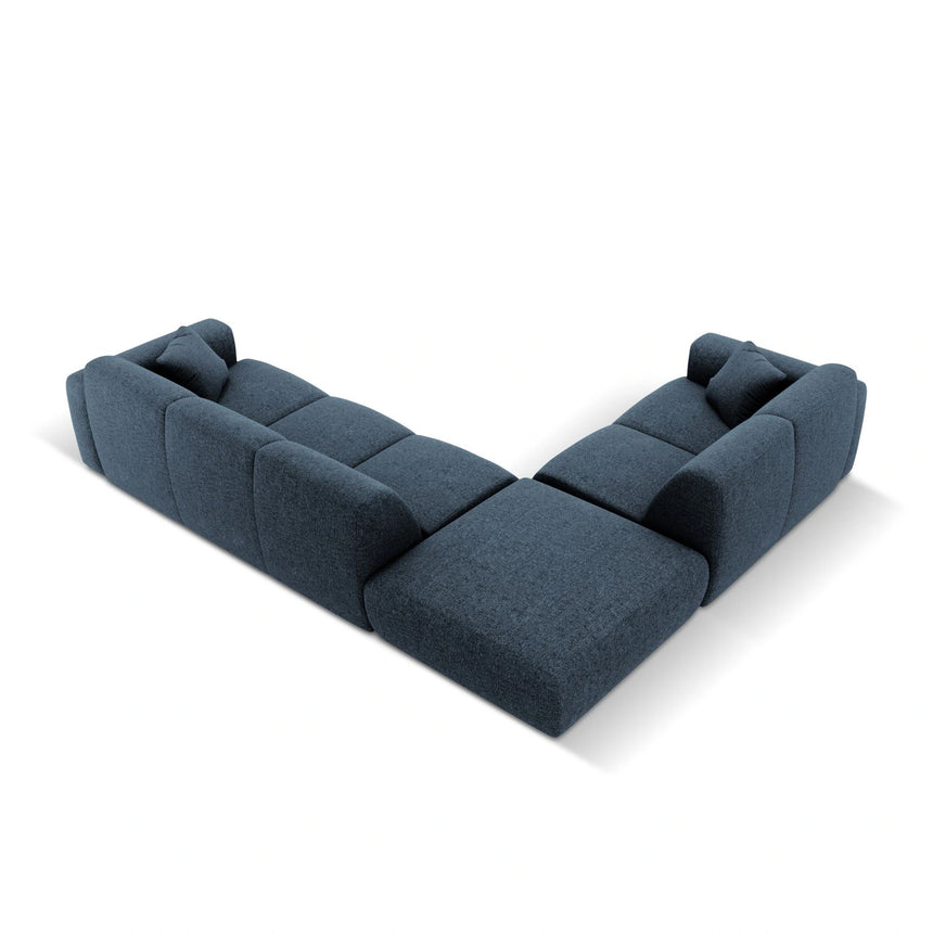 Nolio 4-Sitzer Ecksofa, Linke Seite, aus Chenille in Königsblau (Haga 86), 315x250x72 cm von Cosmopolitan Design – Bild 5