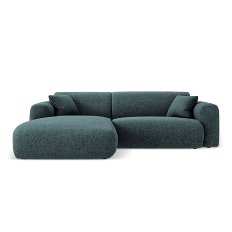 Nolio 4-Sitzer Ecksofa, Linke Seite, aus Chenille in Petrol (Haga 78), 235x170x72 cm von Cosmopolitan Design – Bild 1