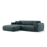 Nolio 4-Sitzer Ecksofa, Linke Seite, aus Chenille in Petrol (Haga 78), 235x170x72 cm von Cosmopolitan Design – Bild 4