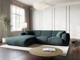 Nolio 4-Sitzer Ecksofa, Linke Seite, aus Chenille in Petrol (Haga 78), 260x170x72 cm von Cosmopolitan Design – Bild 2