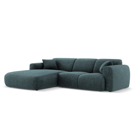 Nolio 4-Sitzer Ecksofa, Linke Seite, aus Chenille in Petrol (Haga 78), 260x170x72 cm von Cosmopolitan Design – Bild 4