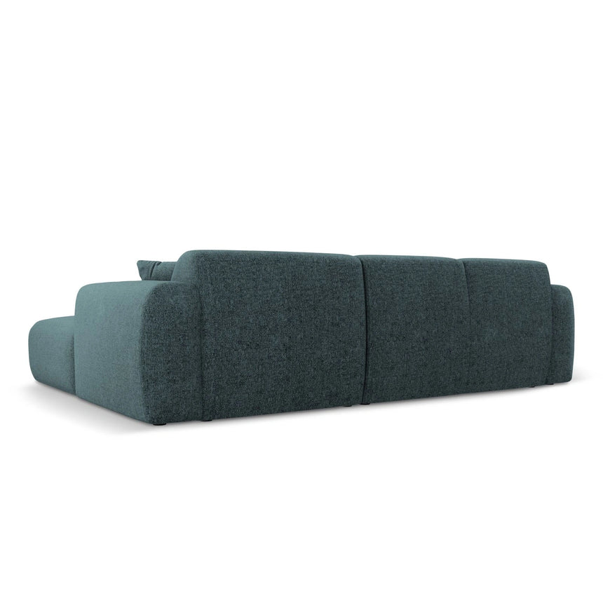 Nolio 4-Sitzer Ecksofa, Linke Seite, aus Chenille in Petrol (Haga 78), 260x170x72 cm von Cosmopolitan Design – Bild 5