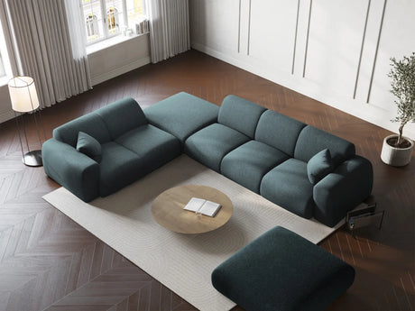 Nolio 4-Sitzer Ecksofa, Linke Seite, aus Chenille in Petrol (Haga 78), 315x250x72 cm von Cosmopolitan Design – Bild 2