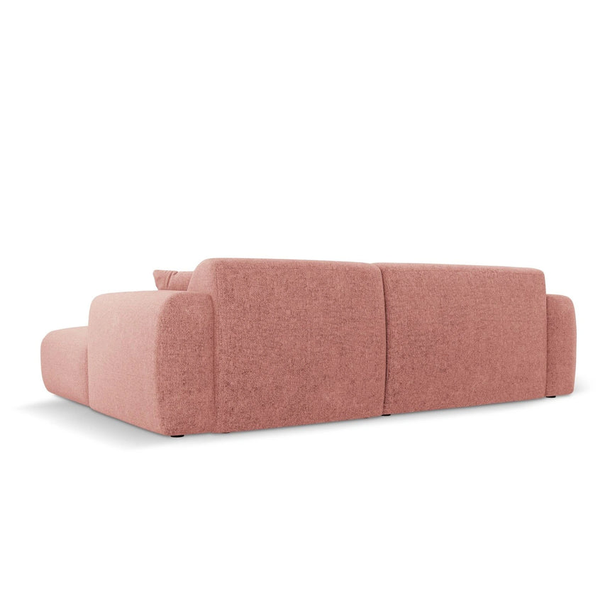 Nolio 4-Sitzer Ecksofa, Linke Seite, aus Chenille in Rosa (Haga 52), 235x170x72 cm von Cosmopolitan Design – Bild 5