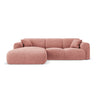 Nolio 4-Sitzer Ecksofa, Linke Seite, aus Chenille in Rosa (Haga 52), 260x170x72 cm von Cosmopolitan Design – Bild 1