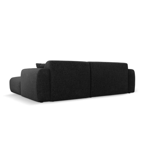 Nolio 4-Sitzer Ecksofa, Linke Seite, aus Chenille in Schwarz (Haga 19), 235x170x72 cm von Cosmopolitan Design – Bild 5