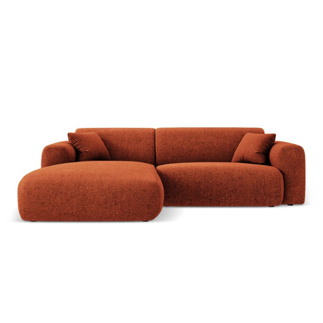 Nolio 4-Sitzer Ecksofa, Linke Seite, aus Chenille in Terrakotta (Haga 44), 235x170x72 cm von Cosmopolitan Design – Bild 1