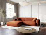 Nolio 4-Sitzer Ecksofa, Linke Seite, aus Chenille in Terrakotta (Haga 44), 235x170x72 cm von Cosmopolitan Design – Bild 2