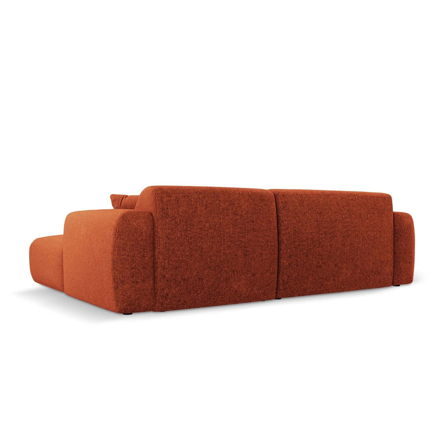 Nolio 4-Sitzer Ecksofa, Linke Seite, aus Chenille in Terrakotta (Haga 44), 235x170x72 cm von Cosmopolitan Design – Bild 5