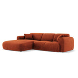 Nolio 4-Sitzer Ecksofa, Linke Seite, aus Chenille in Terrakotta (Haga 44), 260x170x72 cm von Cosmopolitan Design – Bild 4