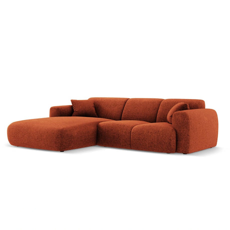 Nolio 4-Sitzer Ecksofa, Linke Seite, aus Chenille in Terrakotta (Haga 44), 260x170x72 cm von Cosmopolitan Design – Bild 4