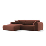 Nolio 4-Sitzer Ecksofa, Linke Seite, aus Samt in Cuoio (Casino Cuoio), 235x170x72 cm von Cosmopolitan Design – Bild 4