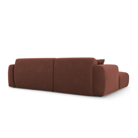 Nolio 4-Sitzer Ecksofa, Linke Seite, aus Samt in Cuoio (Casino Cuoio), 235x170x72 cm von Cosmopolitan Design – Bild 5