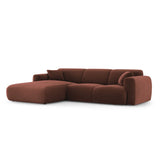 Nolio 4-Sitzer Ecksofa, Linke Seite, aus Samt in Cuoio (Casino Cuoio), 260x170x72 cm von Cosmopolitan Design – Bild 4