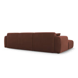 Nolio 4-Sitzer Ecksofa, Linke Seite, aus Samt in Cuoio (Casino Cuoio), 260x170x72 cm von Cosmopolitan Design – Bild 5