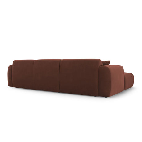 Nolio 4-Sitzer Ecksofa, Linke Seite, aus Samt in Cuoio (Casino Cuoio), 260x170x72 cm von Cosmopolitan Design – Bild 5