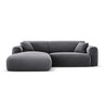 Nolio 4-Sitzer Ecksofa, Linke Seite, aus Samt in Dunkelgrau (Casino Graphite), 235x170x72 cm von Cosmopolitan Design – Bild 1