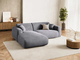 Nolio 4-Sitzer Ecksofa, Linke Seite, aus Samt in Dunkelgrau (Casino Graphite), 235x170x72 cm von Cosmopolitan Design – Bild 2