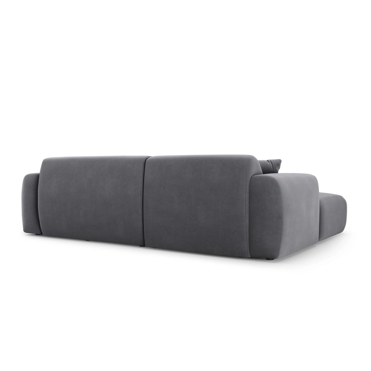 Nolio 4-Sitzer Ecksofa, Linke Seite, aus Samt in Dunkelgrau (Casino Graphite), 235x170x72 cm von Cosmopolitan Design – Bild 5