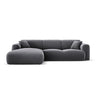 Nolio 4-Sitzer Ecksofa, Linke Seite, aus Samt in Dunkelgrau (Casino Graphite), 260x170x72 cm von Cosmopolitan Design – Bild 1