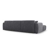 Nolio 4-Sitzer Ecksofa, Linke Seite, aus Samt in Dunkelgrau (Casino Graphite), 260x170x72 cm von Cosmopolitan Design – Bild 5