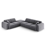 Nolio 4-Sitzer Ecksofa, Linke Seite, aus Samt in Dunkelgrau (Casino Graphite), 315x250x72 cm von Cosmopolitan Design – Bild 1