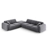 Nolio 4-Sitzer Ecksofa, Linke Seite, aus Samt in Dunkelgrau (Casino Graphite), 315x250x72 cm von Cosmopolitan Design – Bild 1