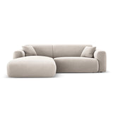 Nolio 4-Sitzer Ecksofa, Linke Seite, aus Samt in Hellbeige (Casino Pearl), 235x170x72 cm von Cosmopolitan Design – Bild 1