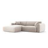 Nolio 4-Sitzer Ecksofa, Linke Seite, aus Samt in Hellbeige (Casino Pearl), 235x170x72 cm von Cosmopolitan Design – Bild 4