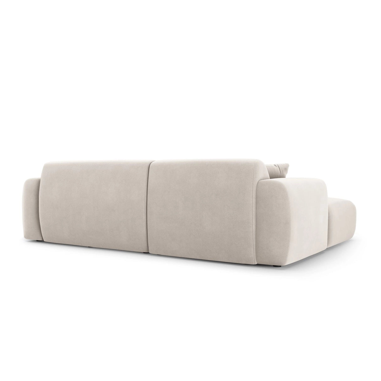 Nolio 4-Sitzer Ecksofa, Linke Seite, aus Samt in Hellbeige (Casino Pearl), 235x170x72 cm von Cosmopolitan Design – Bild 5
