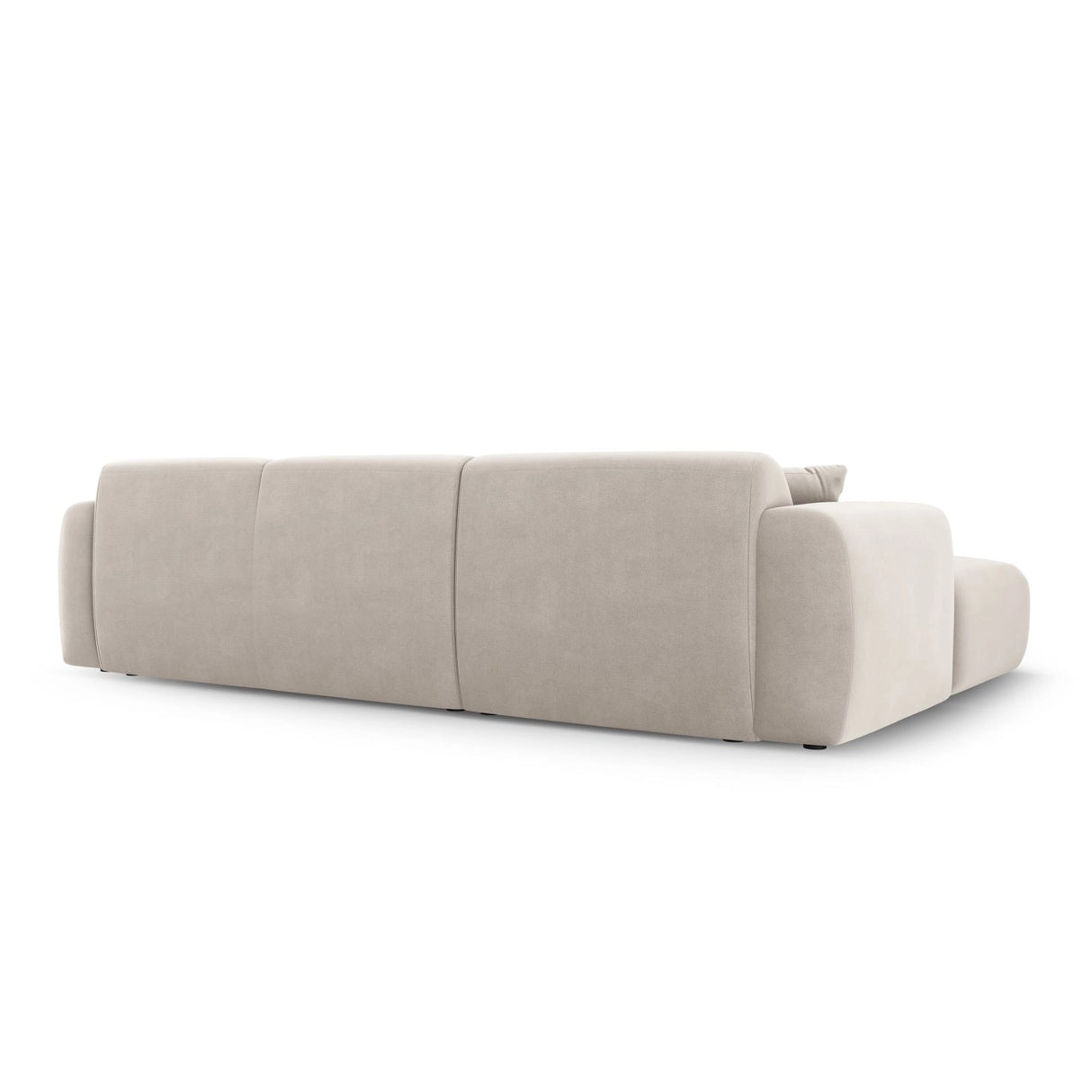 Nolio 4-Sitzer Ecksofa, Linke Seite, aus Samt in Hellbeige (Casino Pearl), 260x170x72 cm von Cosmopolitan Design – Bild 5