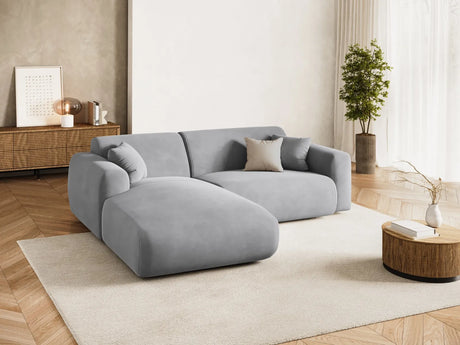 Nolio 4-Sitzer Ecksofa, Linke Seite, aus Samt in Hellgrau (Casino Ash), 235x170x72 cm von Cosmopolitan Design – Bild 2