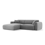 Nolio 4-Sitzer Ecksofa, Linke Seite, aus Samt in Hellgrau (Casino Ash), 235x170x72 cm von Cosmopolitan Design – Bild 4