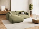 Nolio 4-Sitzer Ecksofa, Linke Seite, aus Samt in Hellgrün (Casino Forest), 235x170x72 cm von Cosmopolitan Design – Bild 2