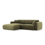 Nolio 4-Sitzer Ecksofa, Linke Seite, aus Samt in Hellgrün (Casino Forest), 235x170x72 cm von Cosmopolitan Design – Bild 4