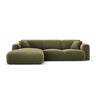 Nolio 4-Sitzer Ecksofa, Linke Seite, aus Samt in Hellgrün (Casino Forest), 260x170x72 cm von Cosmopolitan Design – Bild 1