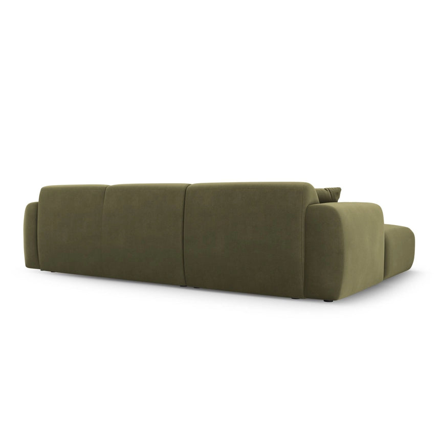 Nolio 4-Sitzer Ecksofa, Linke Seite, aus Samt in Hellgrün (Casino Forest), 260x170x72 cm von Cosmopolitan Design – Bild 5