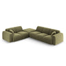 Nolio 4-Sitzer Ecksofa, Linke Seite, aus Samt in Hellgrün (Casino Forest), 315x250x72 cm von Cosmopolitan Design – Bild 1
