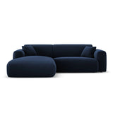 Nolio 4-Sitzer Ecksofa, Linke Seite, aus Samt in Königsblau (Casino Deep Blue), 235x170x72 cm von Cosmopolitan Design – Bild 1
