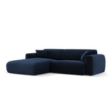 Nolio 4-Sitzer Ecksofa, Linke Seite, aus Samt in Königsblau (Casino Deep Blue), 235x170x72 cm von Cosmopolitan Design – Bild 4
